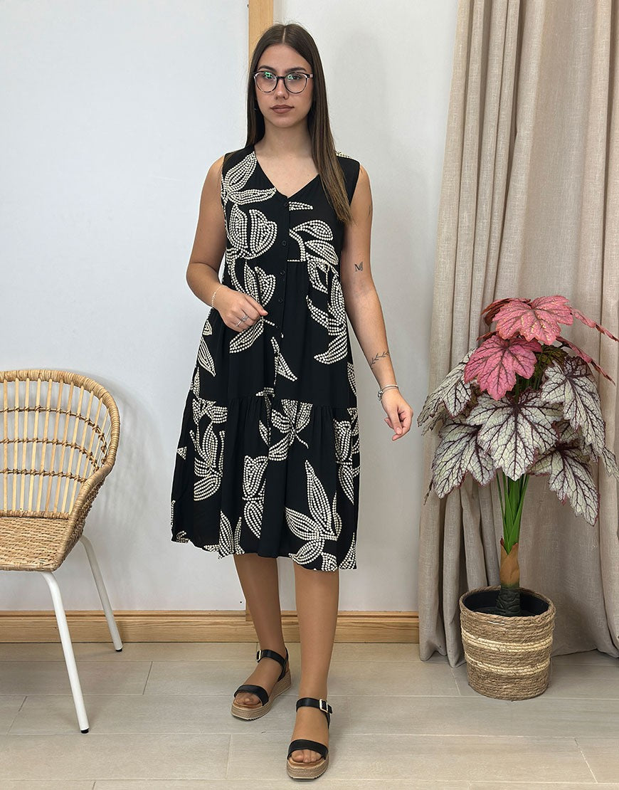 VESTIDO PUNTITOS ABOTONADO