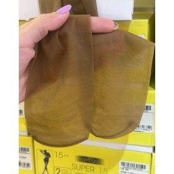 2 PARES PANTY OMSA 15 AMBRA
