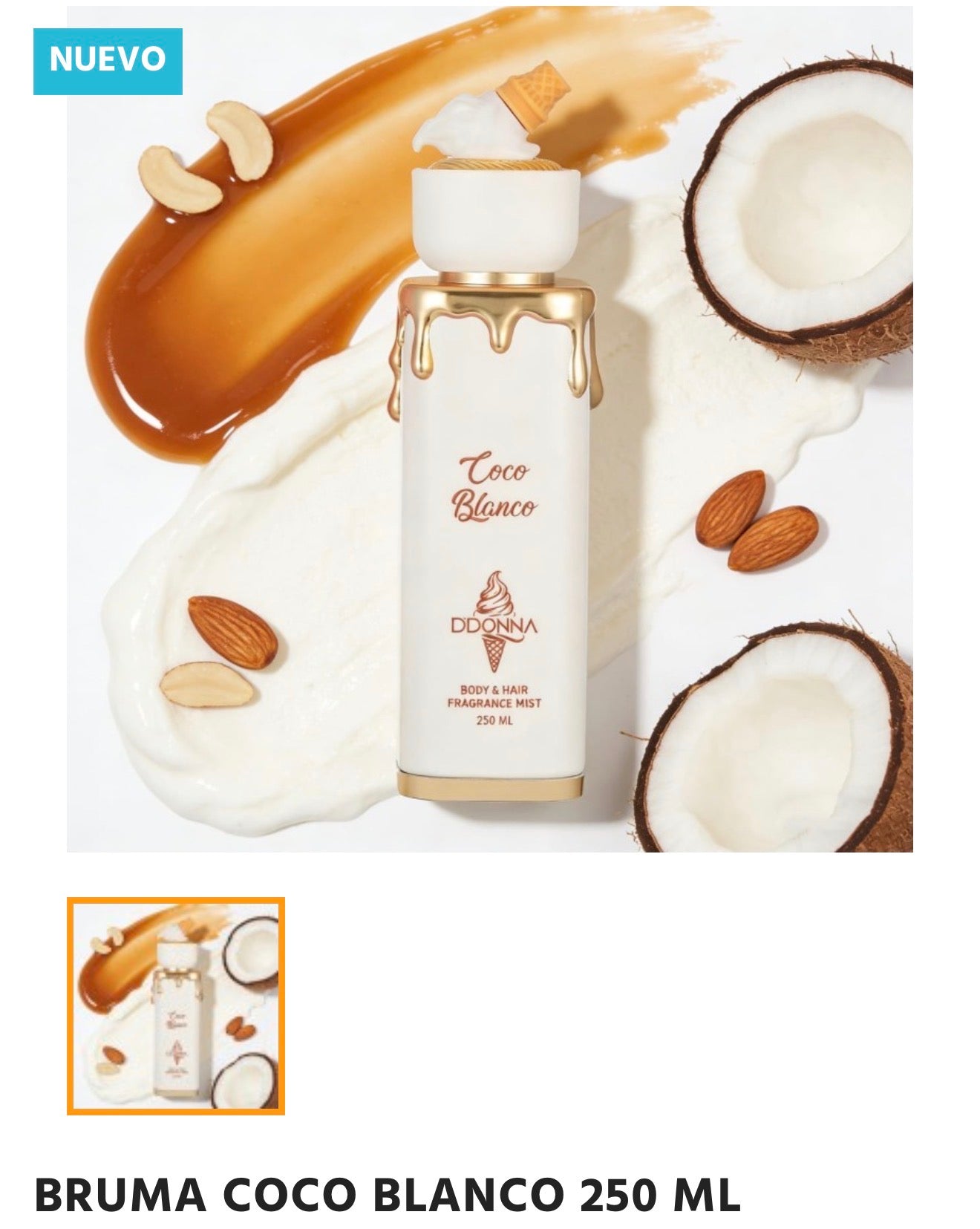 FRAGANCIA CUERPO Y PELO COCO BLANCO 250ML
