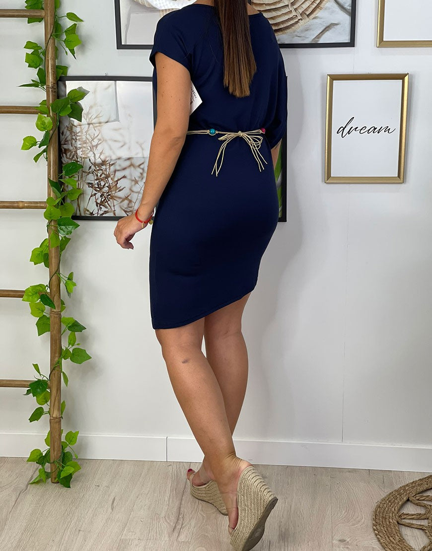 VESTIDO DESIGUAL + CINTU