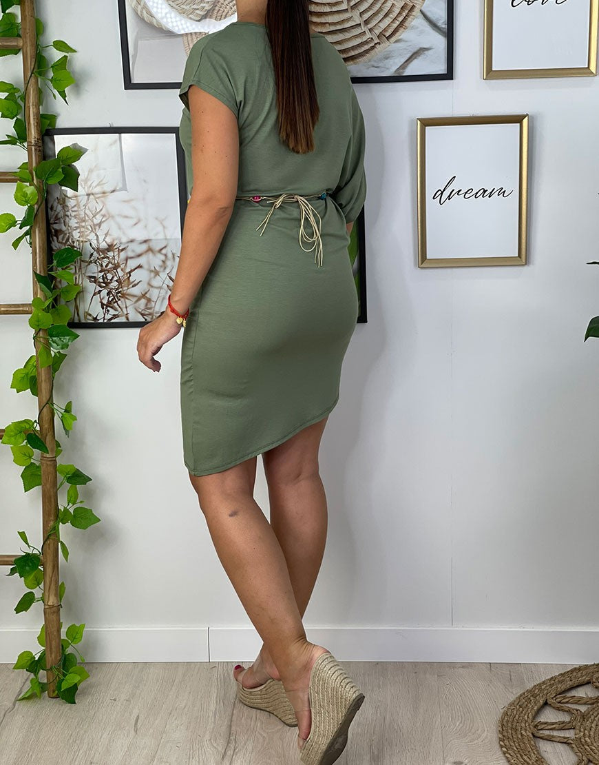 VESTIDO DESIGUAL + CINTU