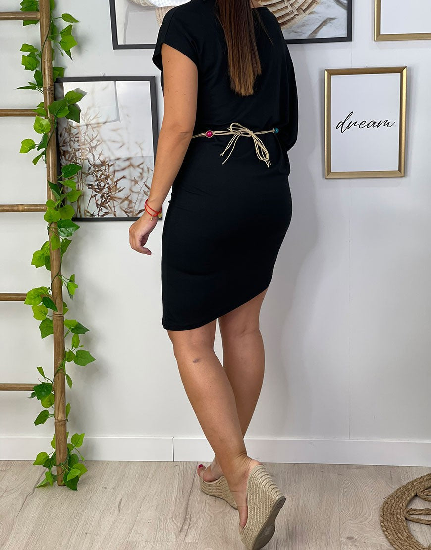 VESTIDO DESIGUAL + CINTU