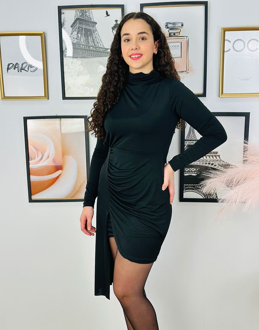 VESTIDO LYCRA ASIMETRICO