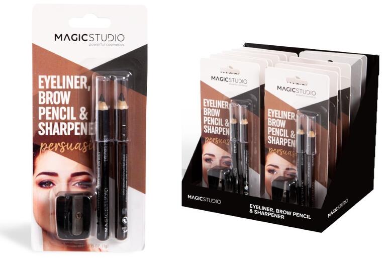 LAPIZ CEJAS + LAPIZ OJOS + SACAPUNTAS MAGIC STUDIO