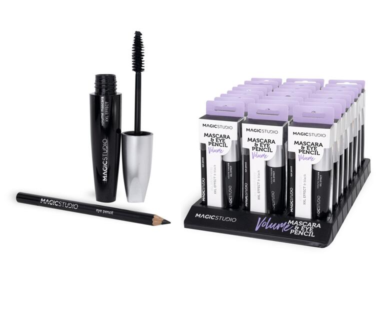 MASCARA VOLUME + LAPIZ NEGRO OJOS MAGIC STUDIO