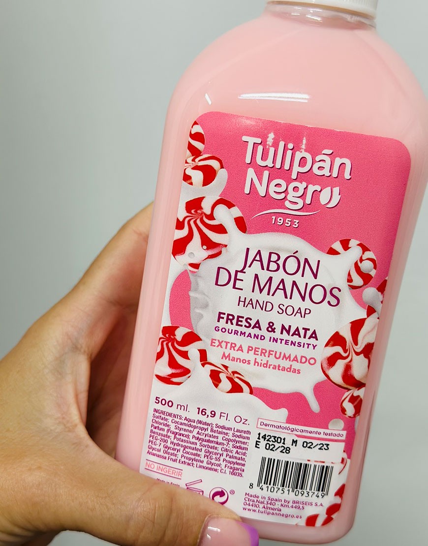 JABON DE MANOS FRESA Y NATA