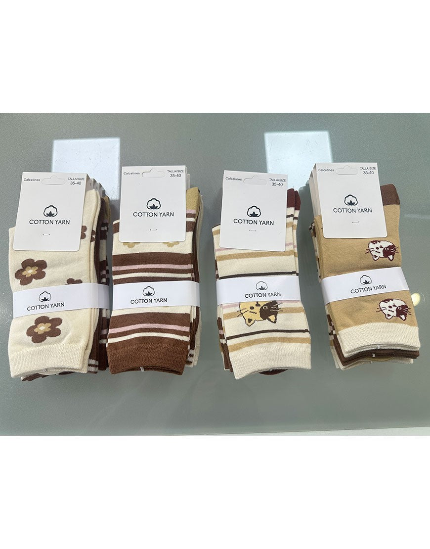 PACK 3 CALCETINES GATOS