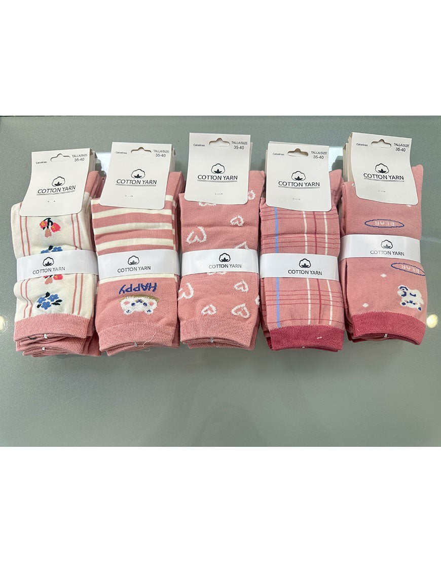PACK 3 CALCETINES ROSAS