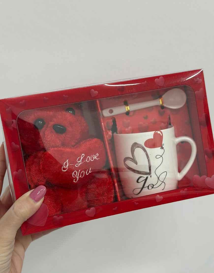 PACK TAZA + OSO CORAZON