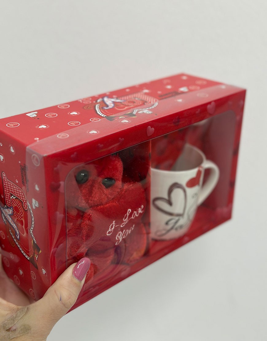 PACK TAZA + OSO CORAZON