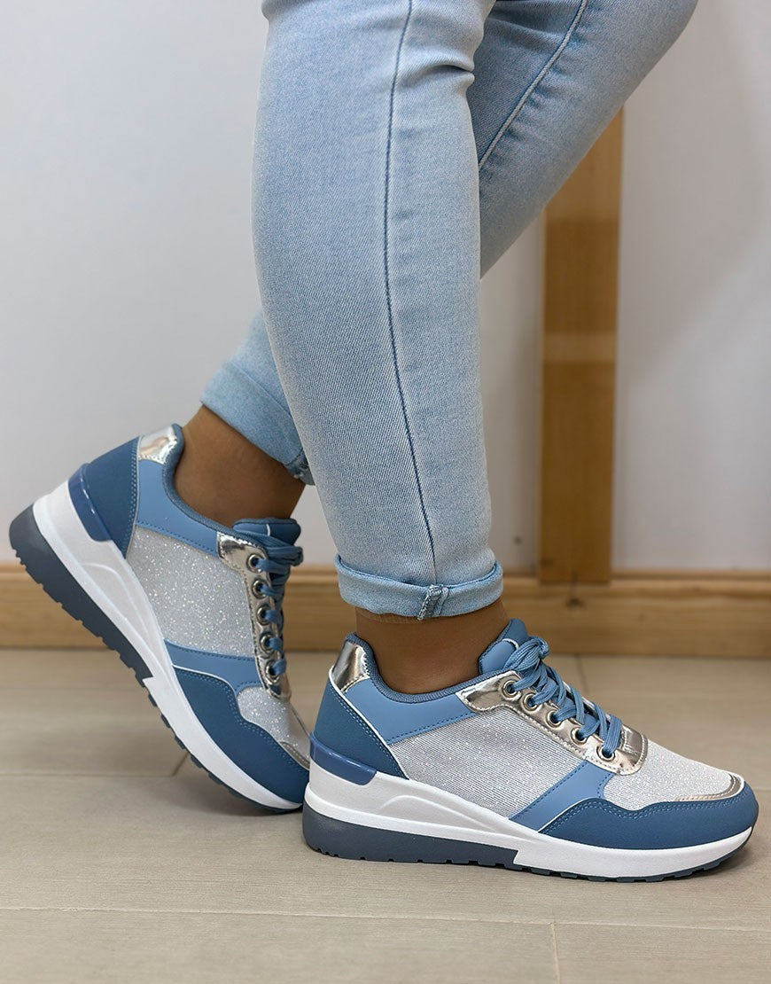 ZAPATILLA CUÑA BRILLITO 36/41
