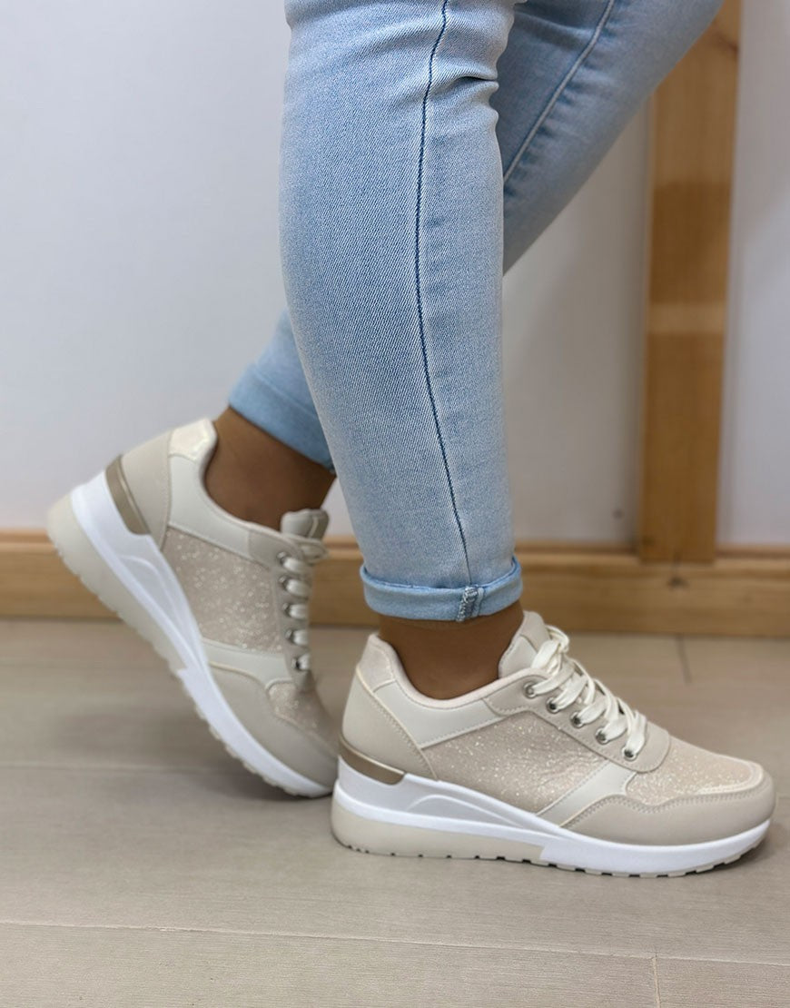 ZAPATILLA CUÑA BRILLITO 36/41