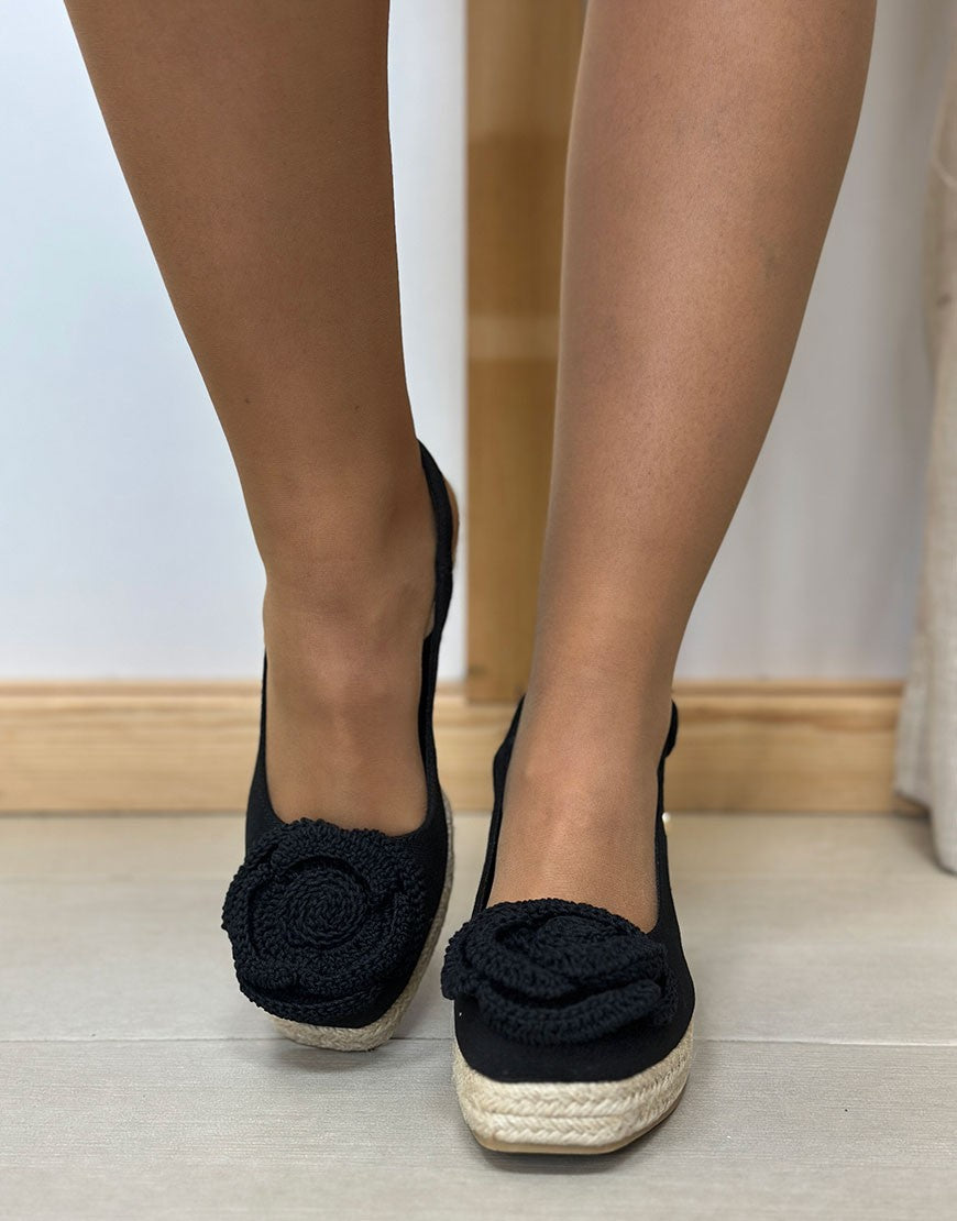 ESPARTINA CUÑA FLOR CROCHET 36/41