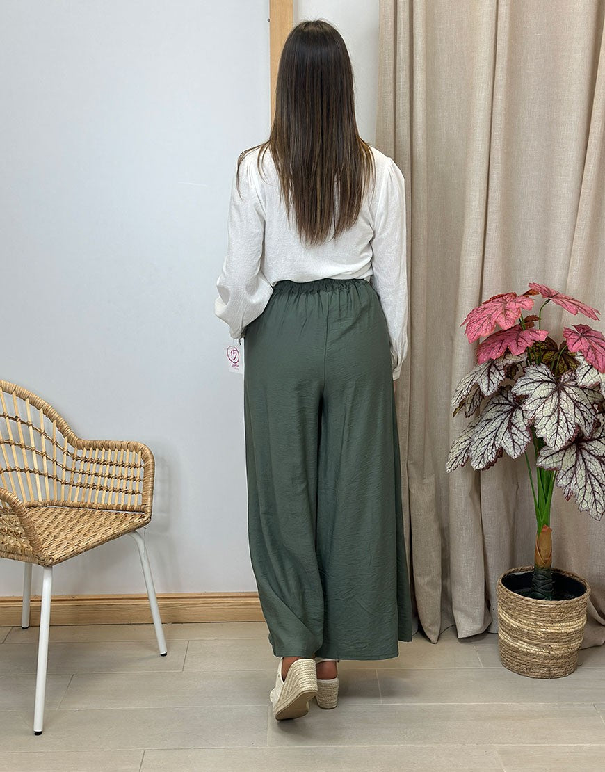 PANTALON PALAZZO BOTONES