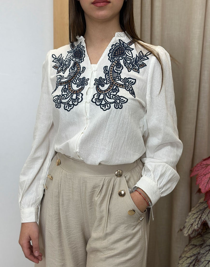 PANTALON PALAZZO BOTONES
