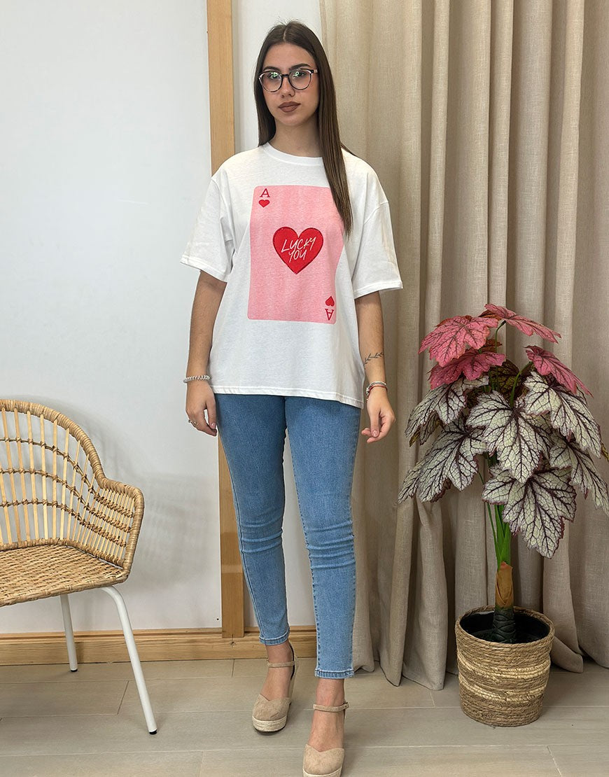 CAMISETA AS DE CORAZONES T- GRANDE