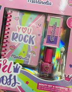 SET CUADERNO + BEAUTY MARTINELIA
