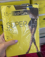 2 PARES PANTY OMSA 15 AMBRA