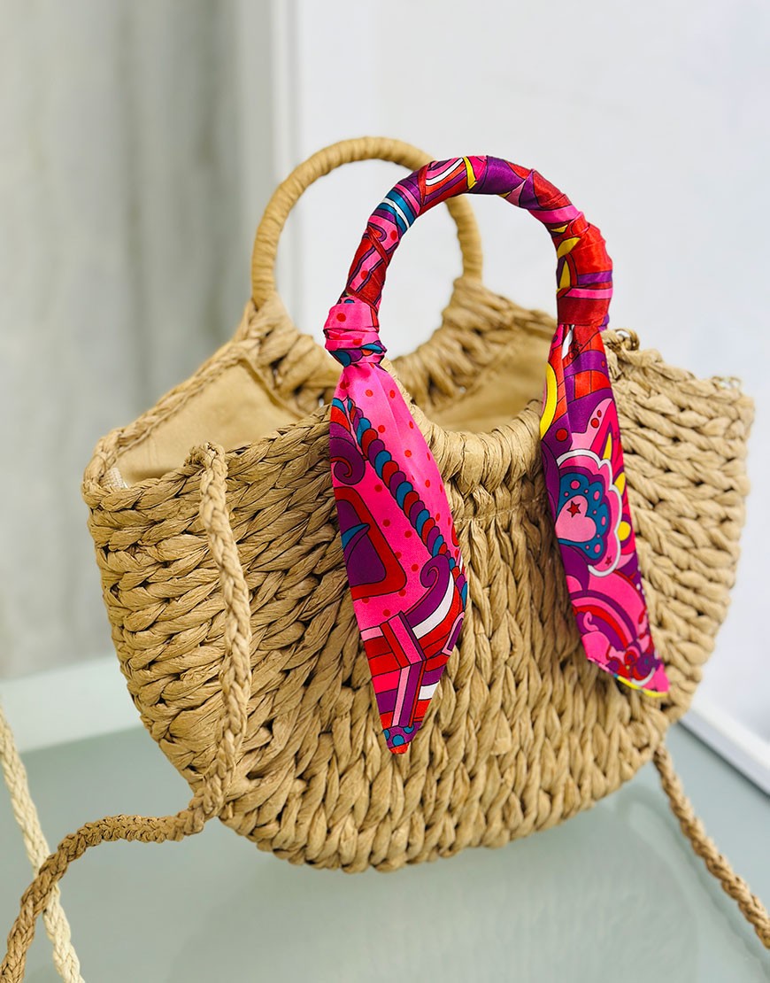BOLSO RAFIA LAZO ESTAMPADO