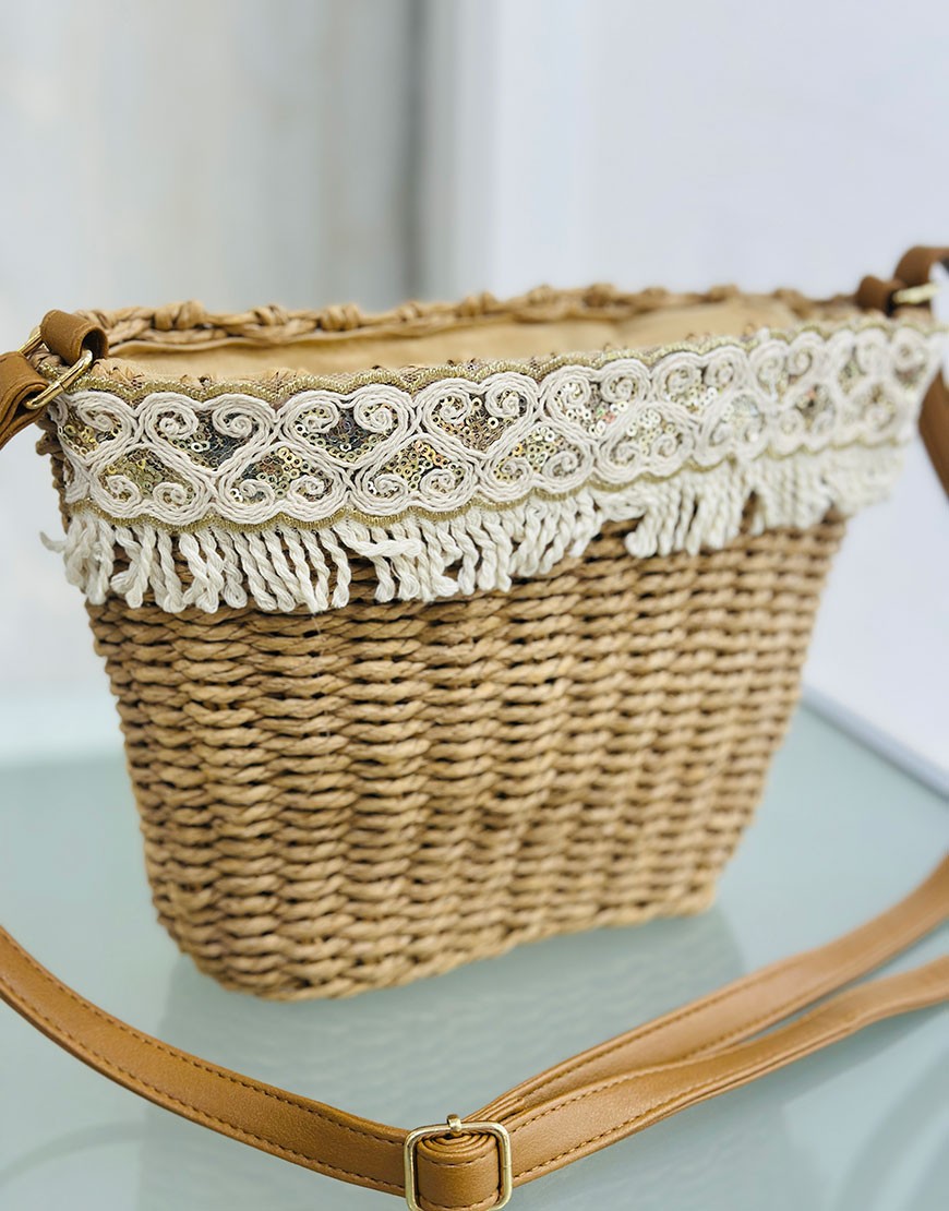 BOLSO RAFIA CON LENTEJUELAS