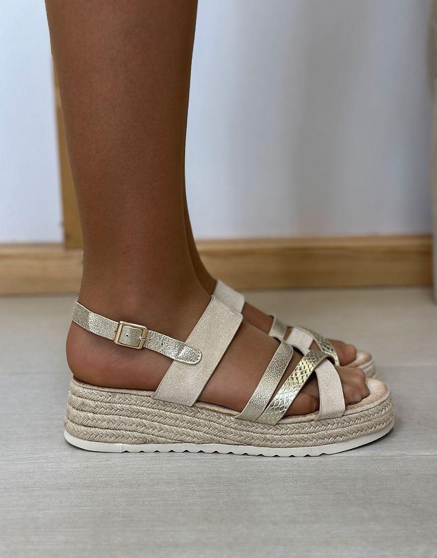 SANDALIA CUÑA TIRAS 36/41