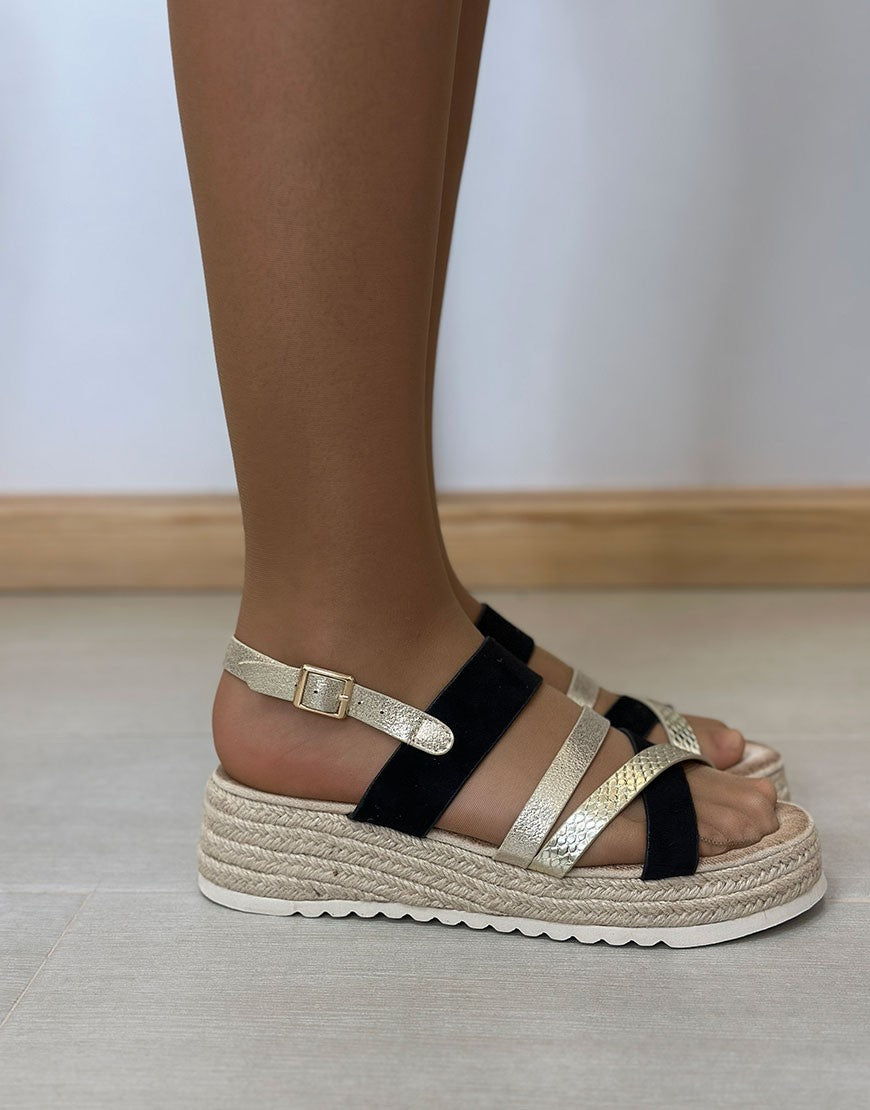SANDALIA CUÑA TIRAS 36/41