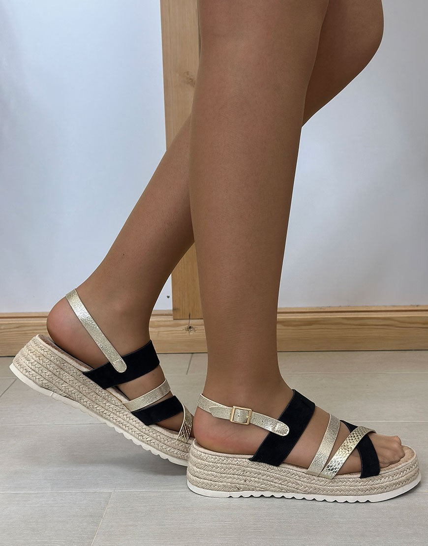 SANDALIA CUÑA TIRAS 36/41