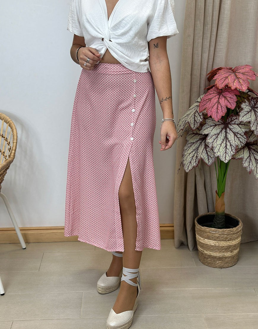 FALDA MIDI ESTAMPADA