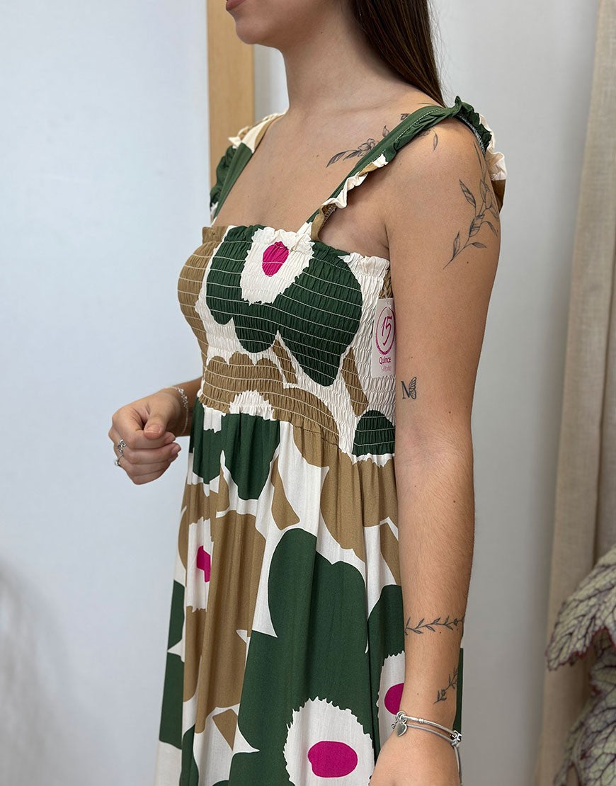 VESTIDO MIDI FLORES