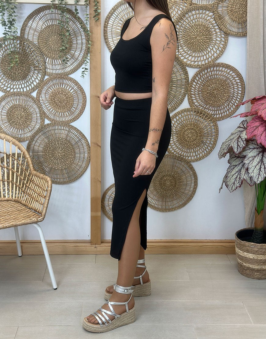CONJUNTO TOP Y FALDA