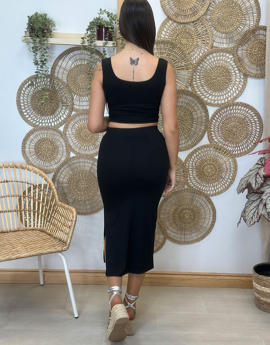 CONJUNTO TOP Y FALDA