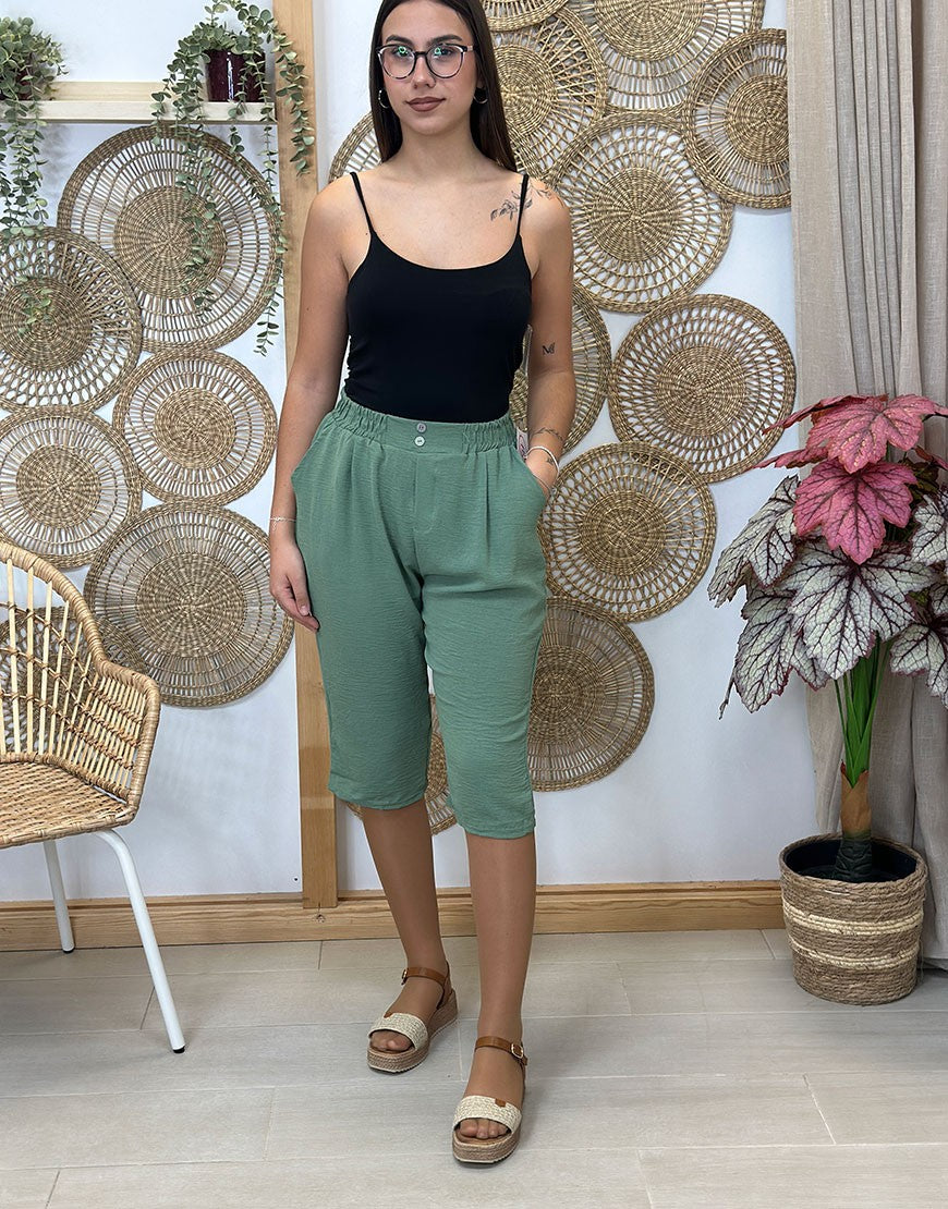 PANTALON PIRATA TELA BOTONES