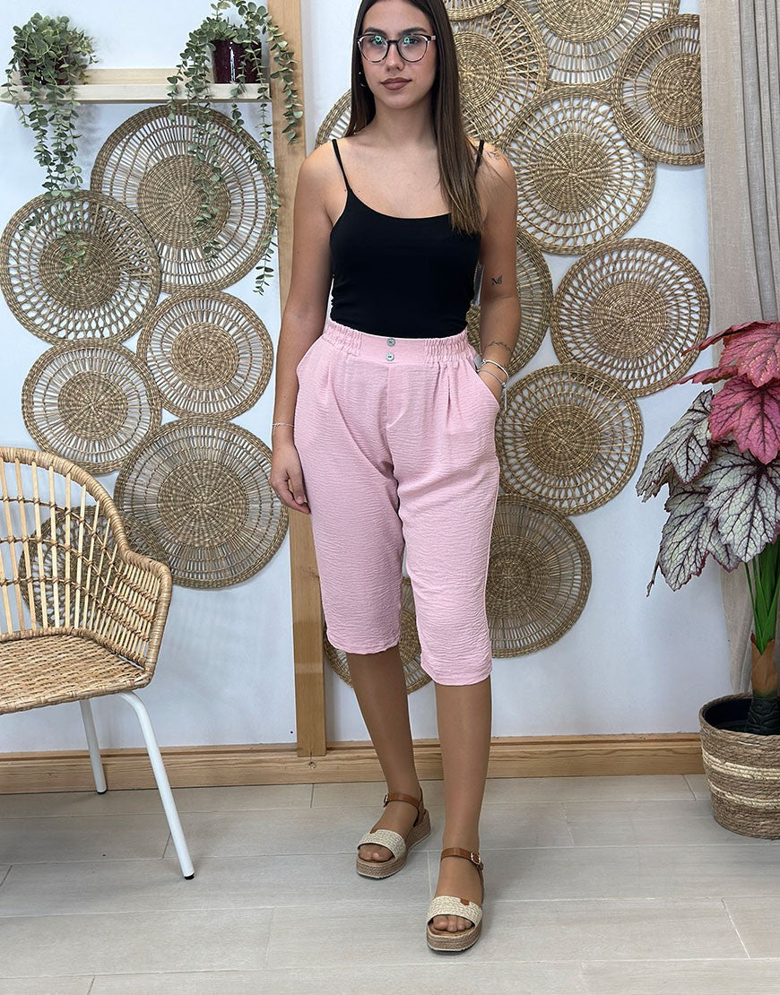 PANTALON PIRATA TELA BOTONES