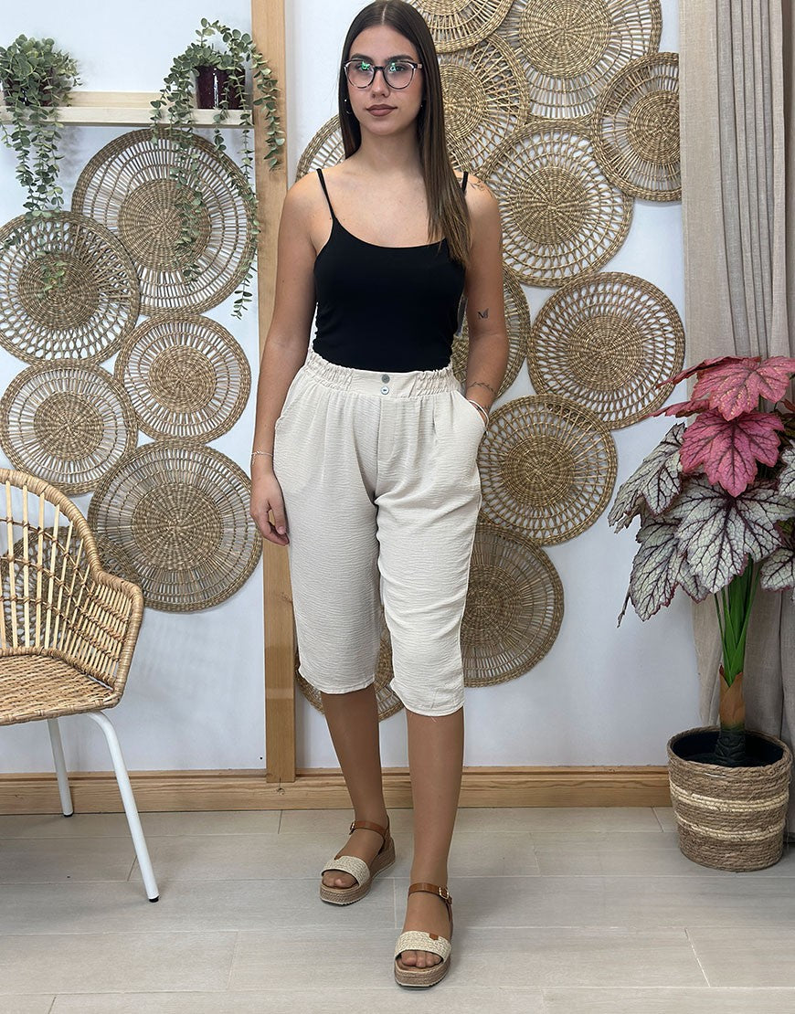 PANTALON PIRATA TELA BOTONES