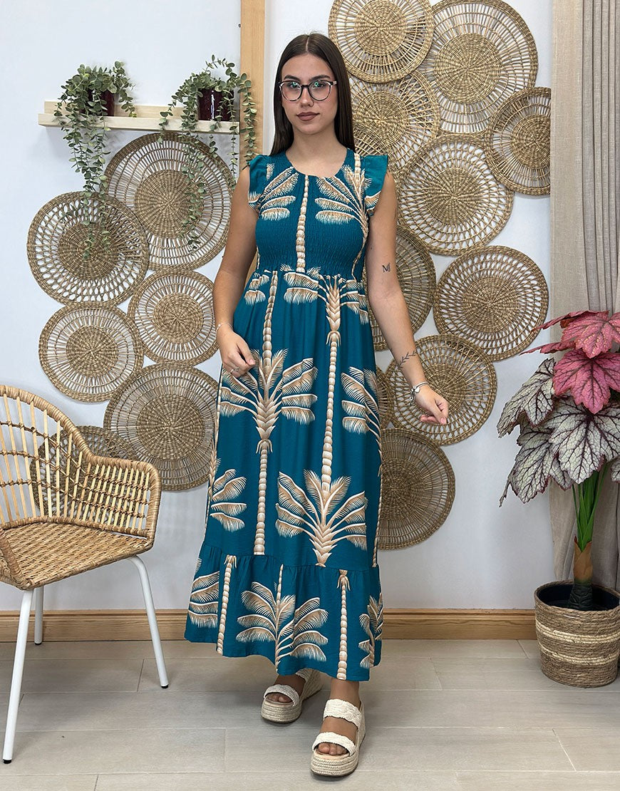 VESTIDO LARGO PALMERAS