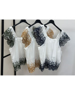 BLUSA BORDADA FRESONEADA