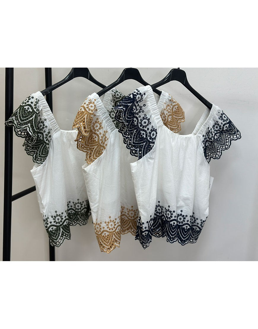 BLUSA BORDADA FRESONEADA
