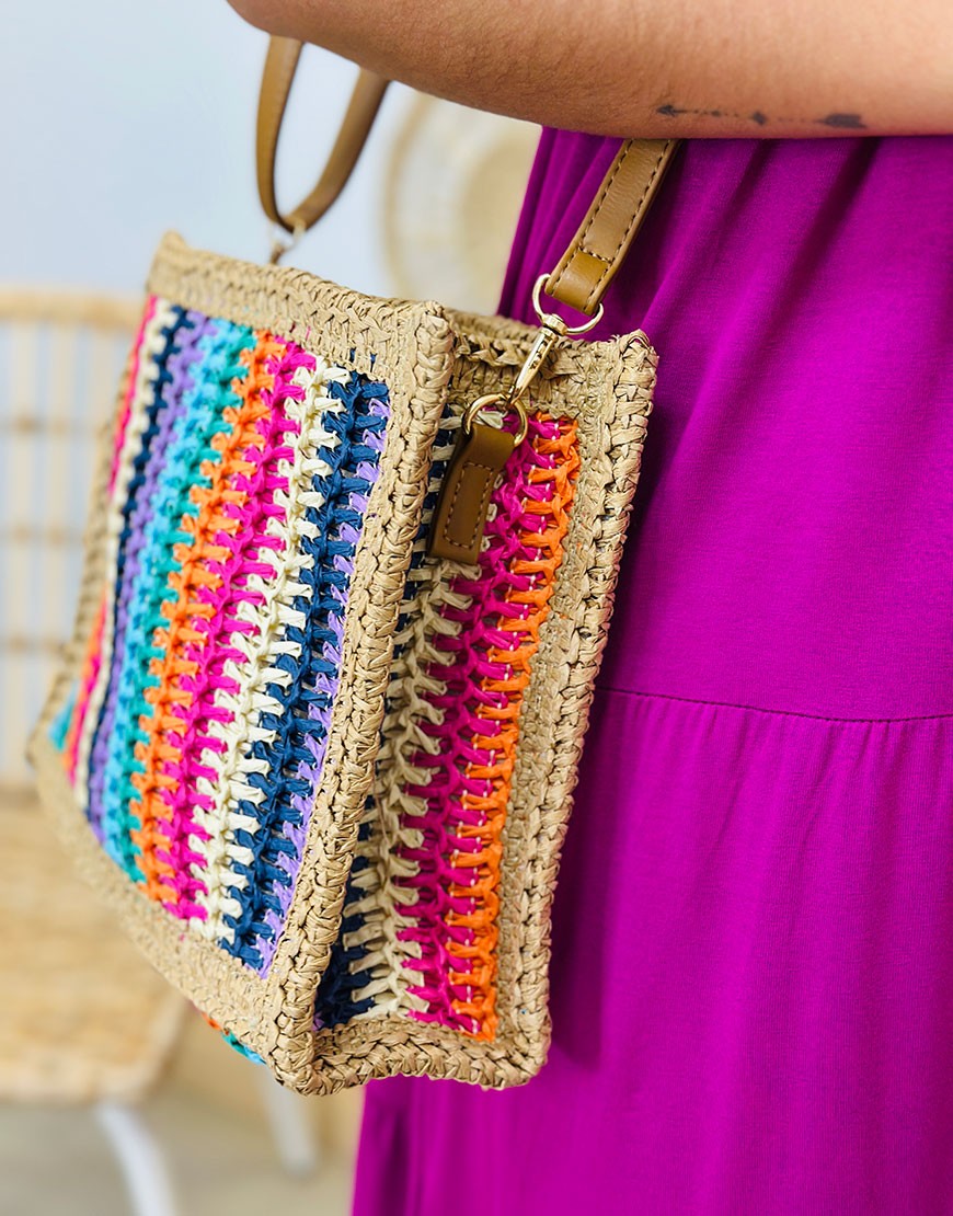 BOLSO RAFIA COLORES PEQUEÑO
