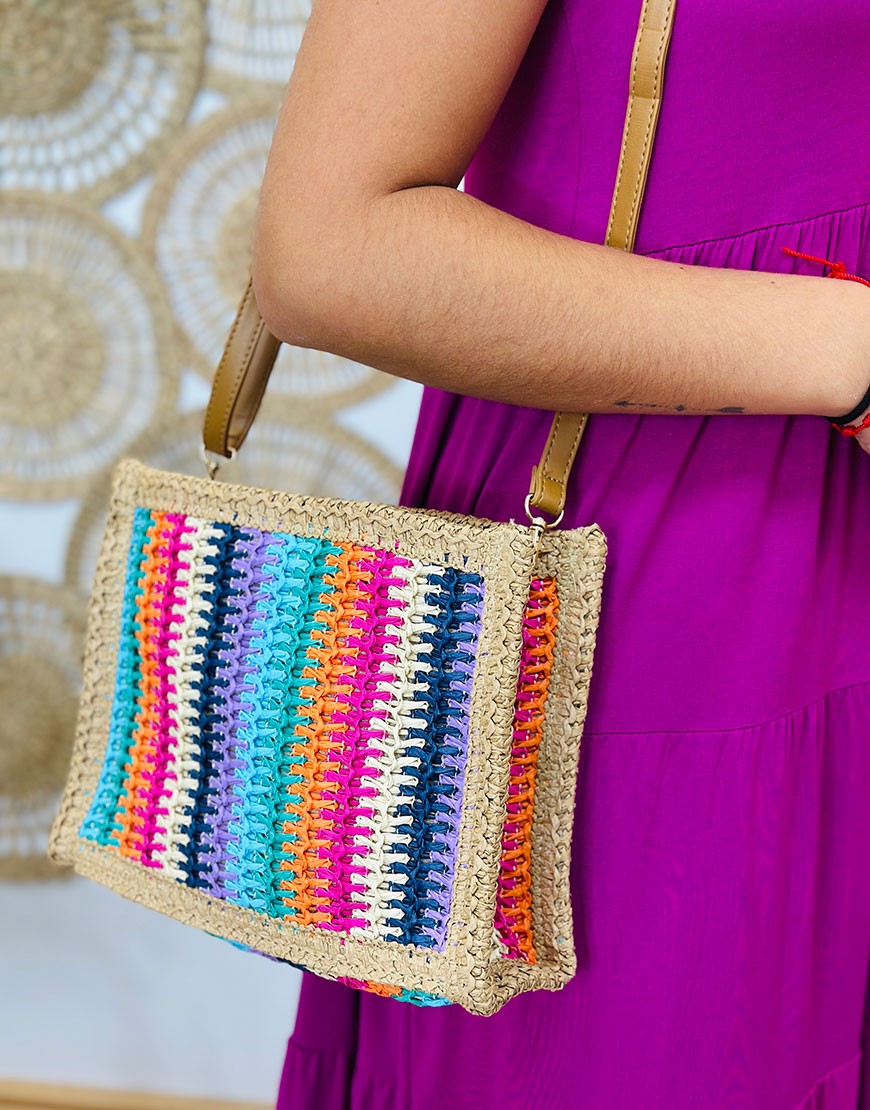 BOLSO RAFIA COLORES PEQUEÑO