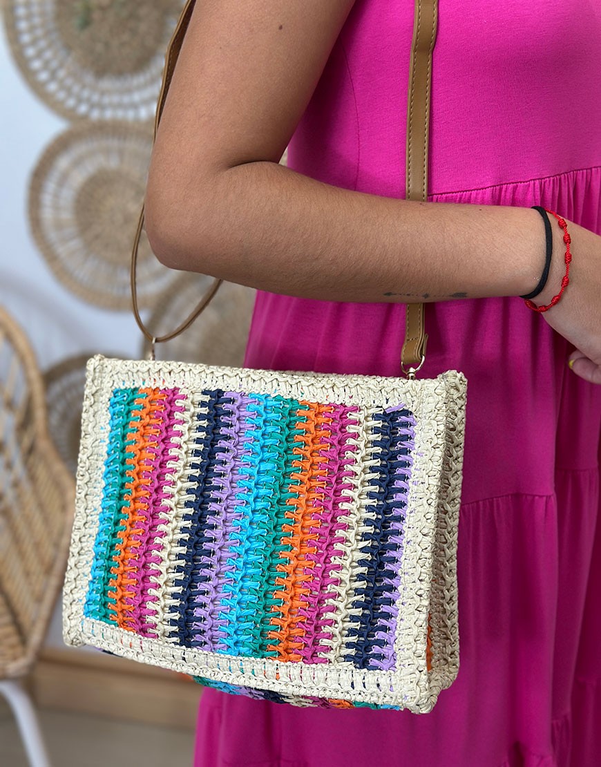 BOLSO RAFIA COLORES PEQUEÑO