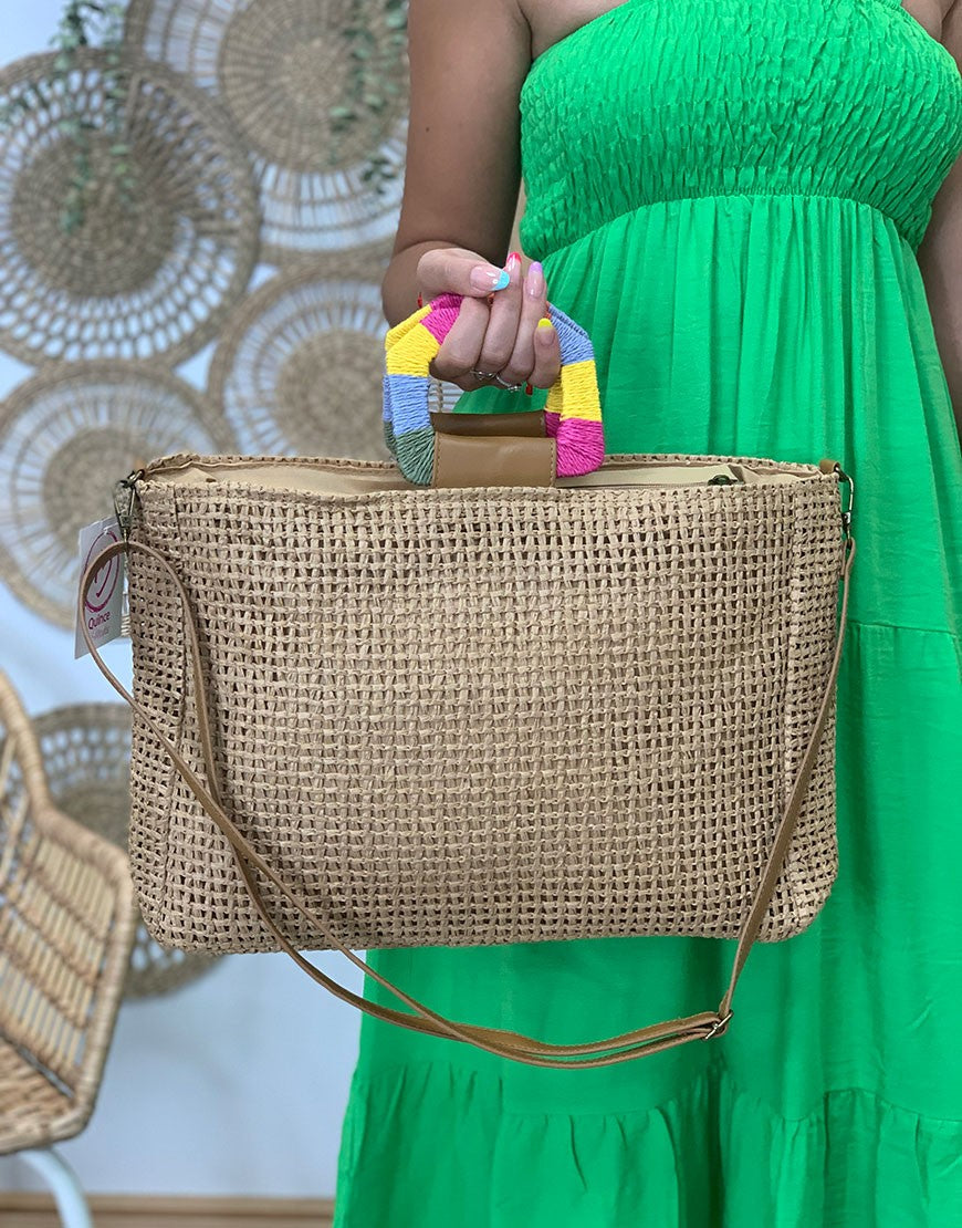 BOLSO RAFIA ASA COLORES
