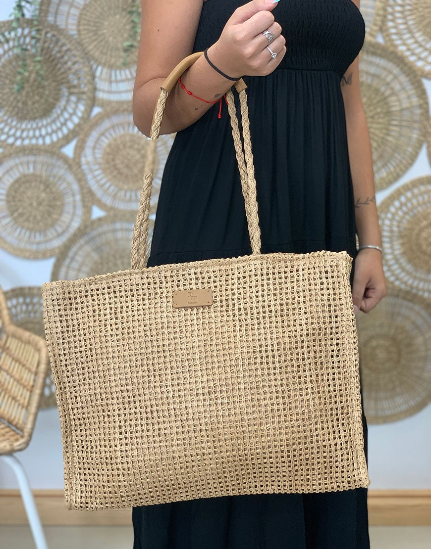 BOLSO RAFIA ASA TRENZADA