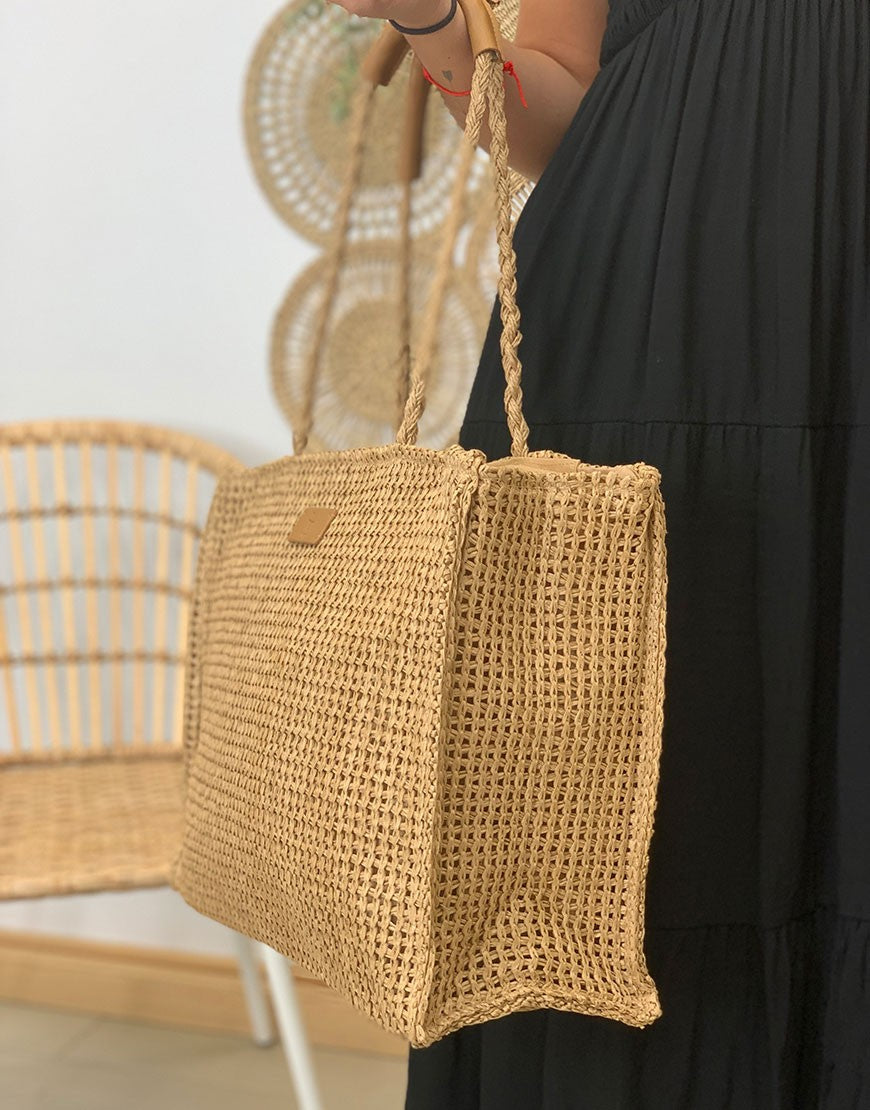 BOLSO RAFIA ASA TRENZADA