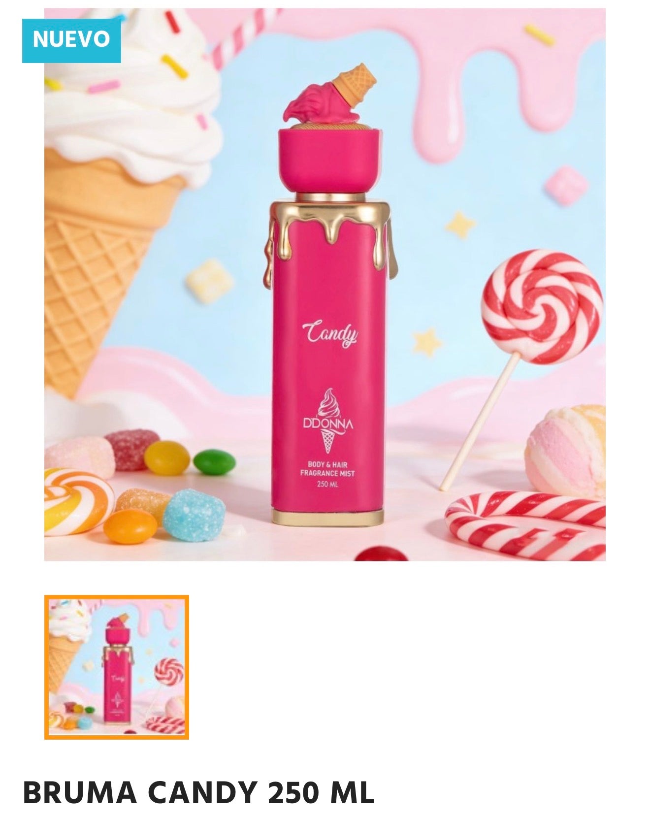FRAGANCIA CUERPO Y PELO CANDY 250ML