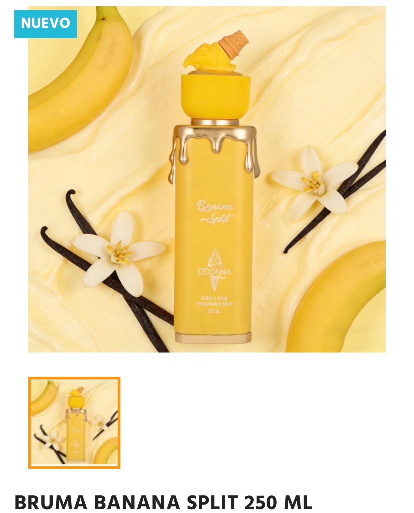 FRAGANCIA CUERPO Y PELO BANANA SPLIT 250 ML
