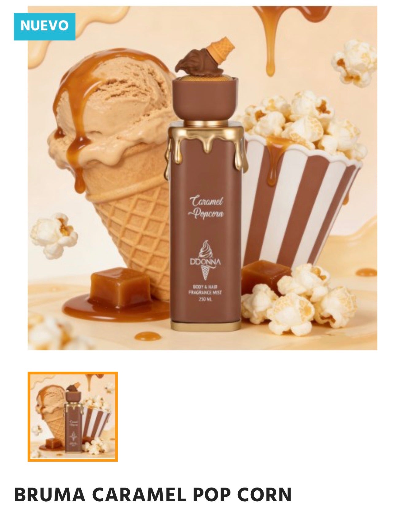 FRAGANCIA CUERPO Y PELO CARAMEL POPCORN 250ML