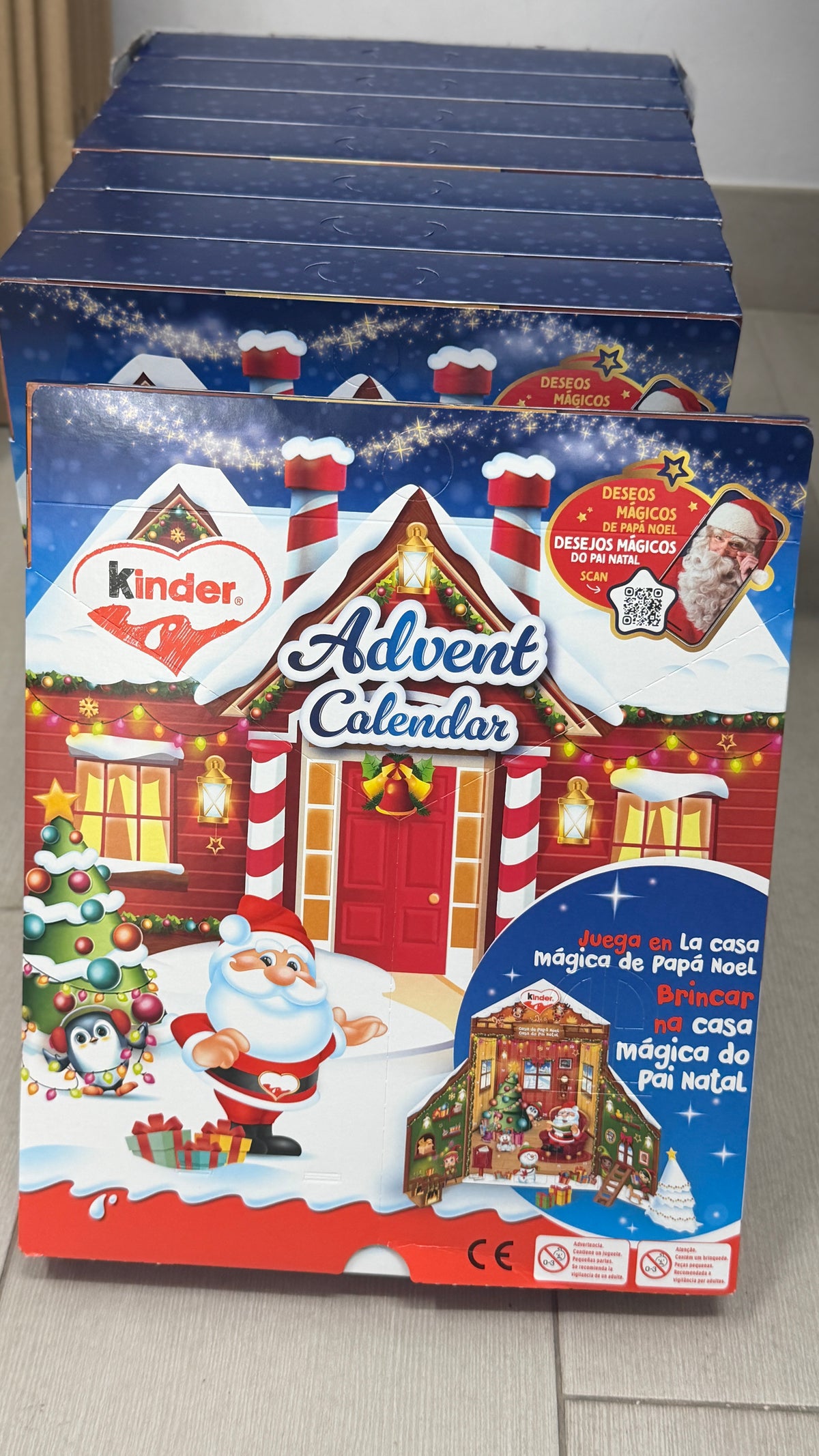 CALENDARIO ADVIENTO 24 DIAS KINDER LA CASA PAPA NOEL