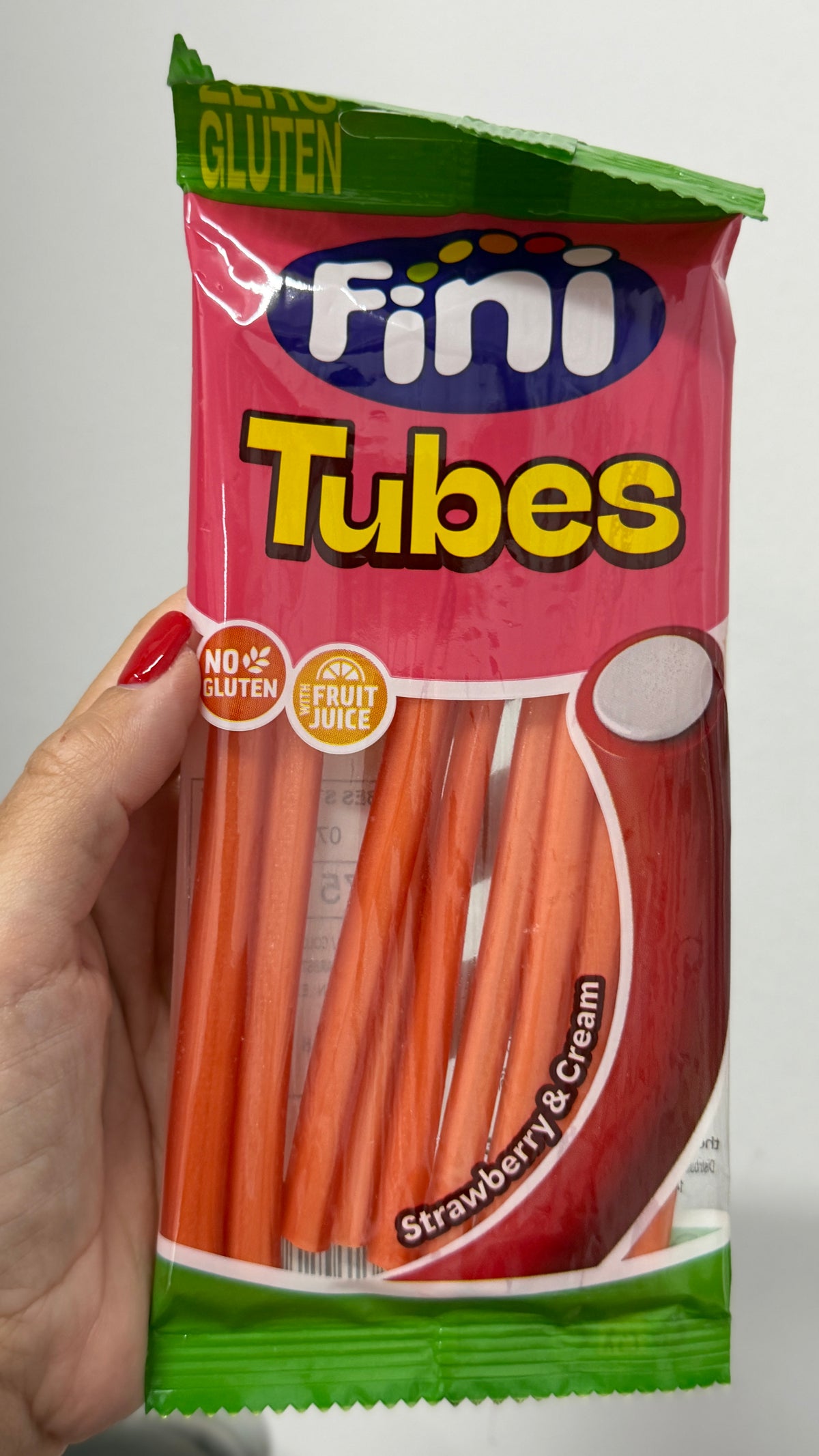 BOLSITA TUBOS FRESA Y CREMA