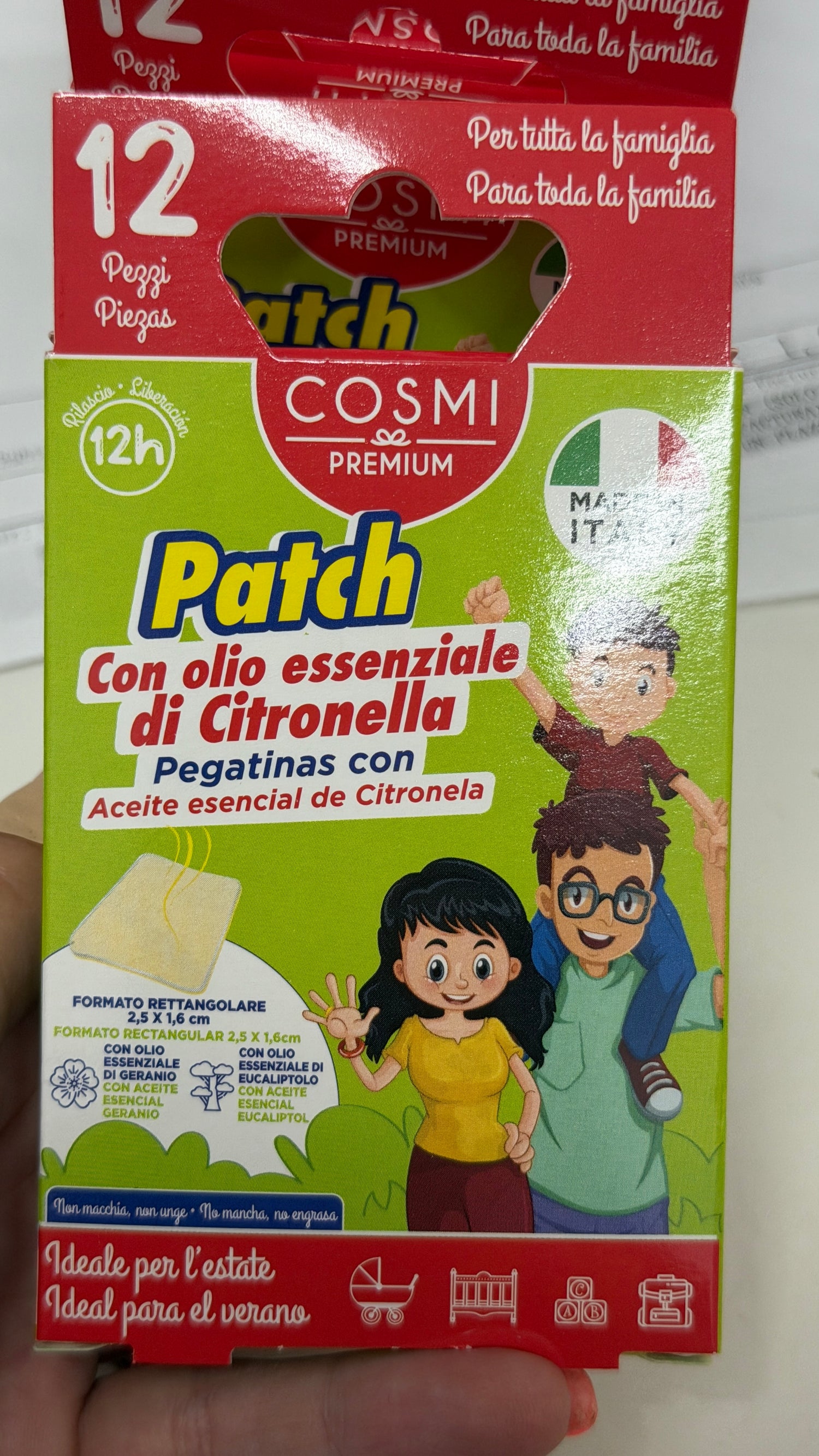 PEGATINAS CON ACEITE DE CITRONELA