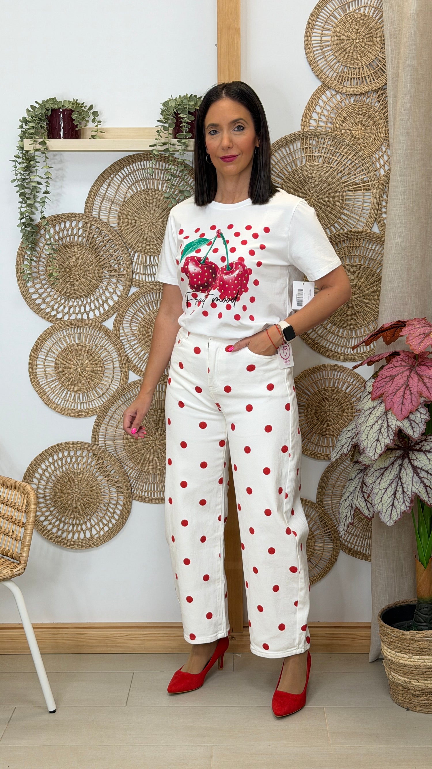 PANTALON LUNAR ROJO